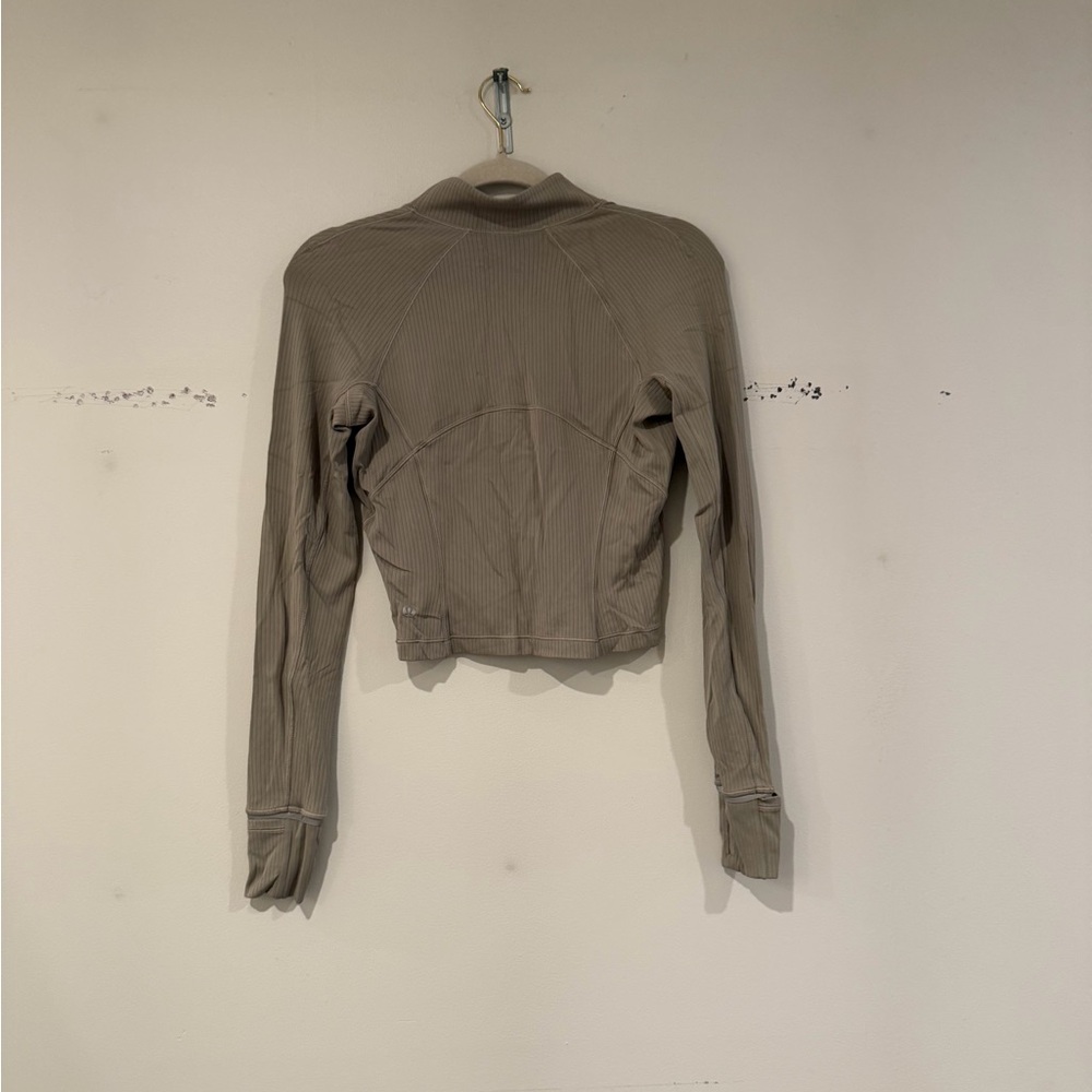 Lululemon It’s Rulu Ribbed Crop Half Zip - Picture 3 of 4